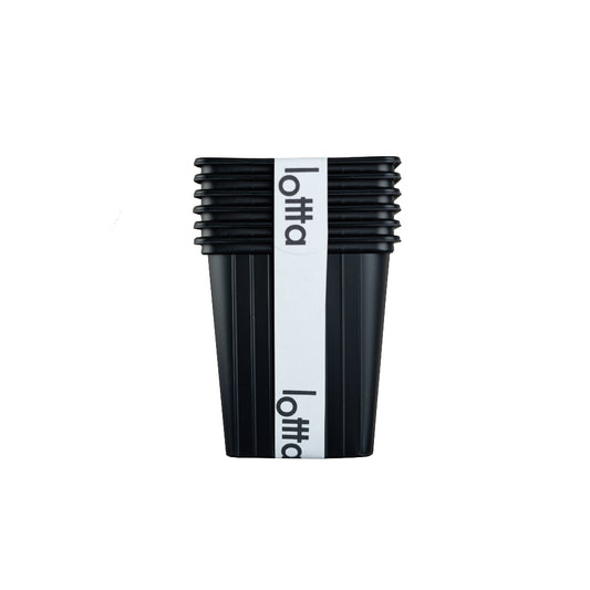 stekpotje verspeen potjes 6 stuks zwart vierkant