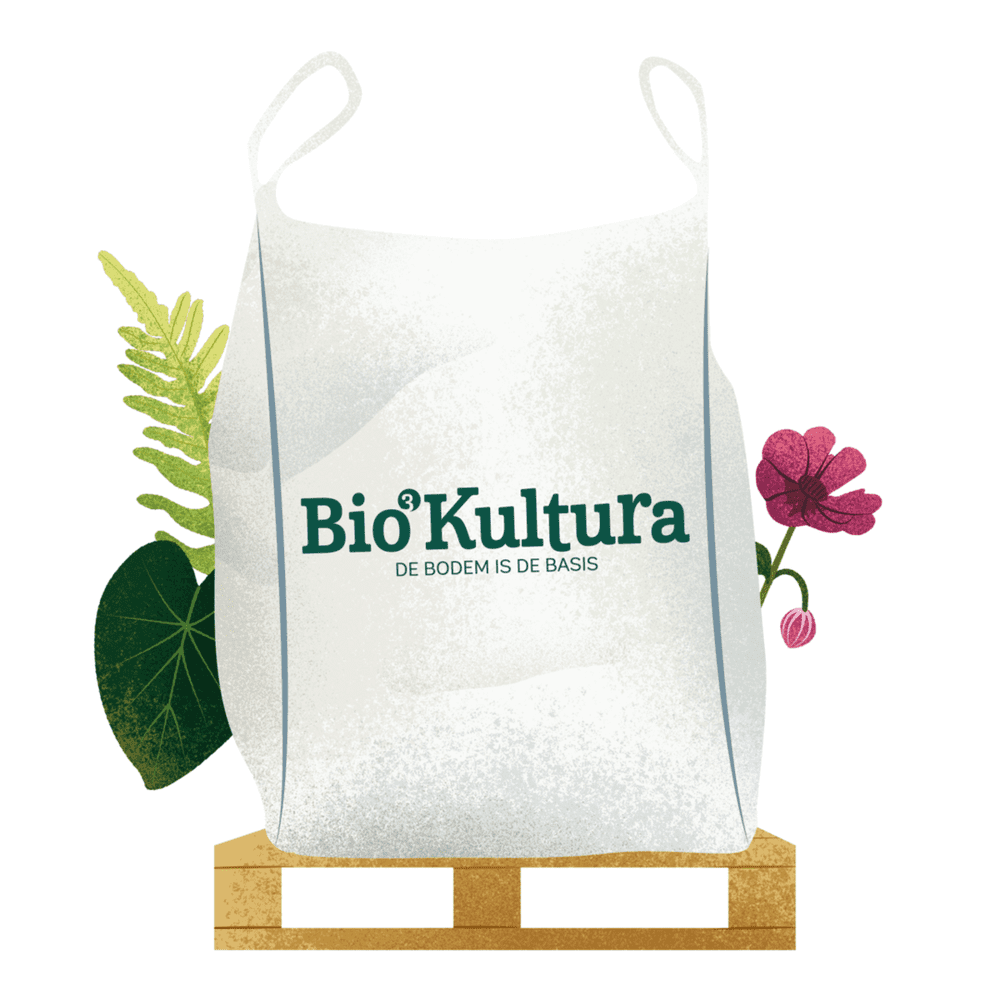 Biologische tuinaarde-compost - 1m3 big bag - Bio-Kultura